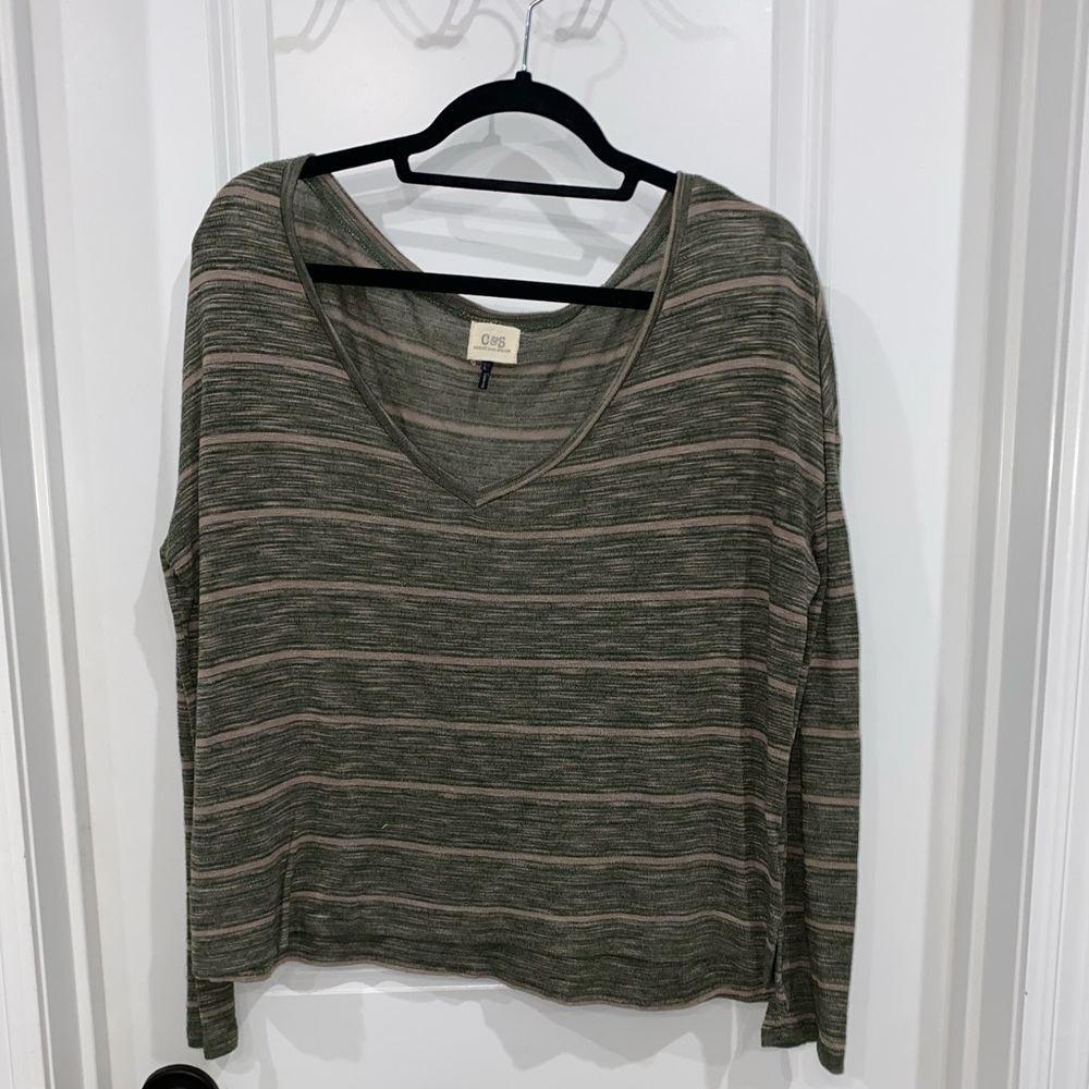 Green striped shirt